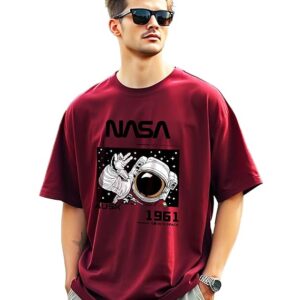 AUSK Mens Oversized Half Sleeve Printed T-Shirt for Men